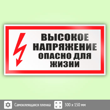 Знак (плакат) «Высокое напряжение. Опасно для жизни», S24